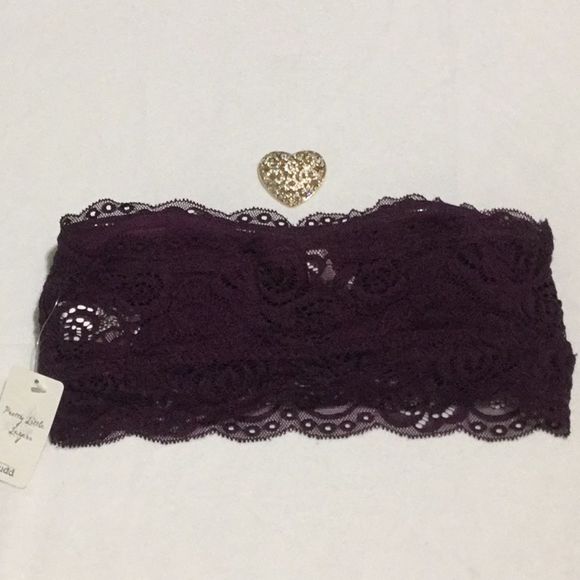 Mudd Pretty Little Layers Lace Bandeau Purple - Picture 3 of 6
